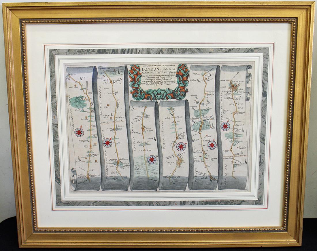 18TH CENTURY LONDON TO HOLY HEAD ROAD ENGRAVING (1 of 4)