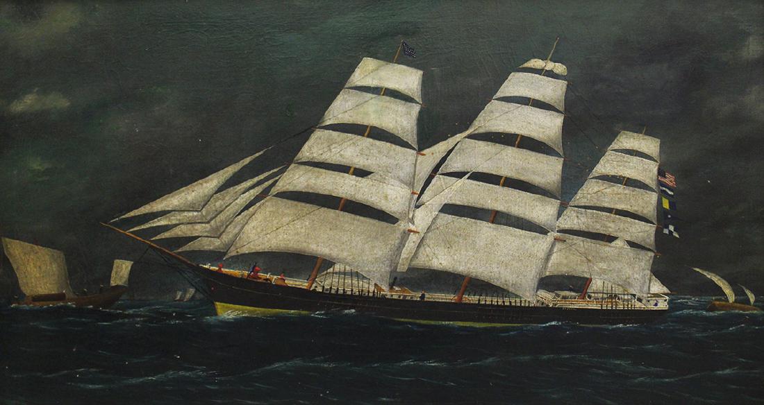19TH CENTURY CLIPPER SHIP PAINTING (1 of 5)