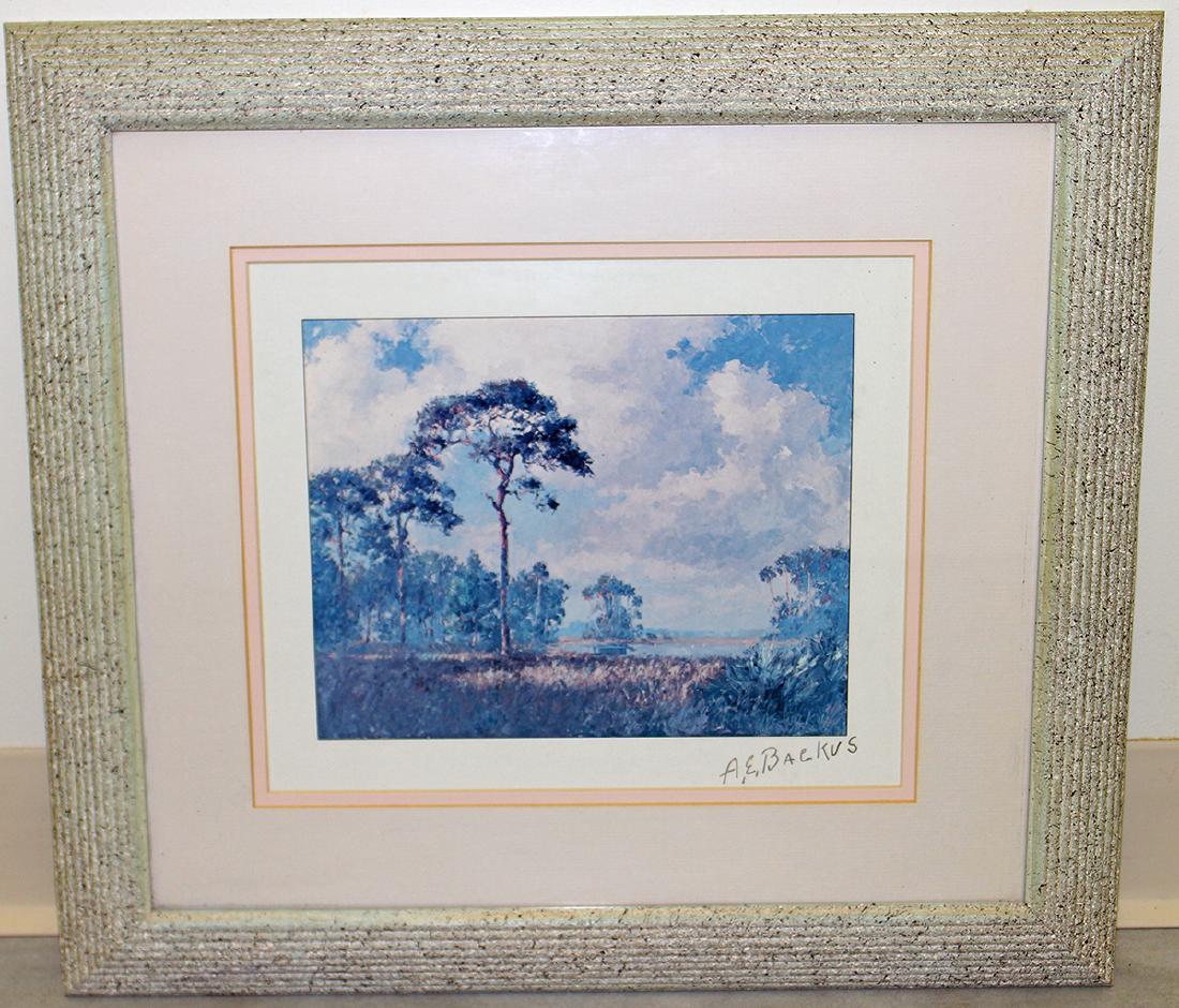 A.E. BACKUS SIGNED PRINT (1 of 2)