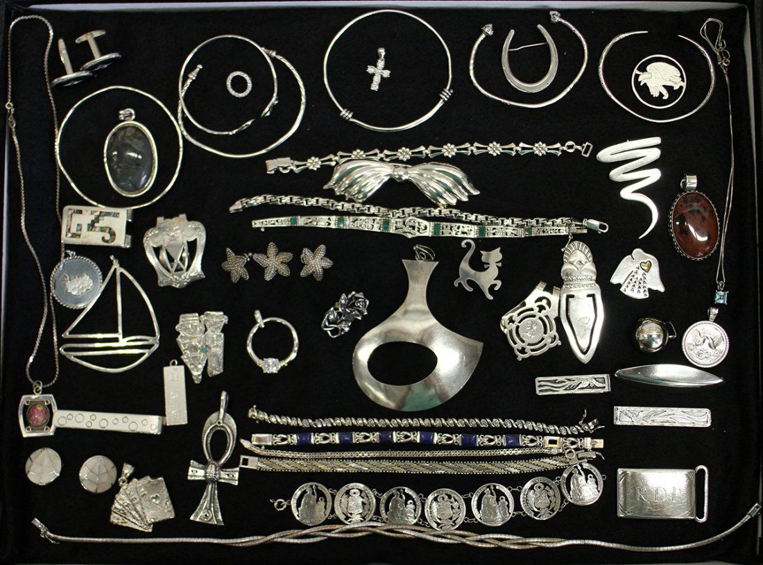 ASSORTED VINTAGE STERLING SILVER JEWELRY (1 of 4)