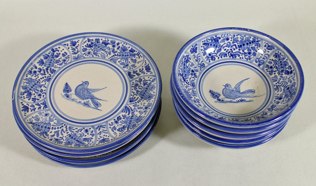 ITALIAN HAND PAINTED PLATES & BOWLS (1 of 2)