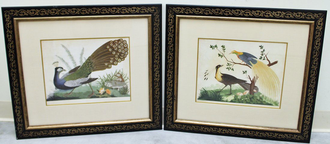 (2) CHINOISERIE BIRD PRINTS (1 of 4)