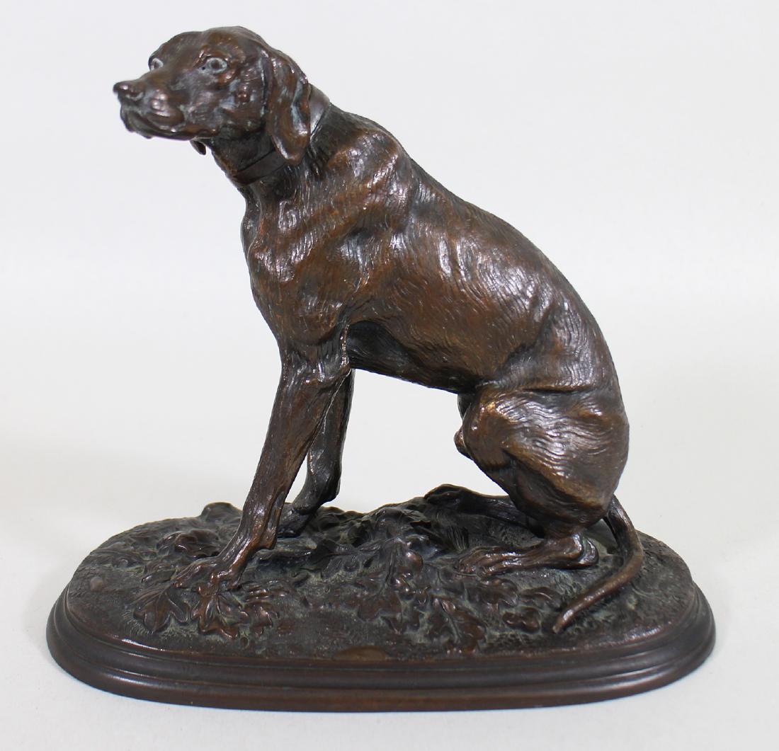 BRONZE DOG SCULPTURE (1 of 2)
