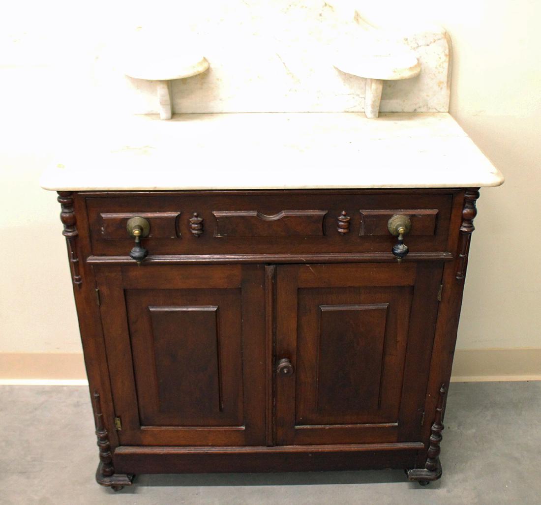 VICTORIAN MARBLE TOP WASHSTAND (1 of 2)