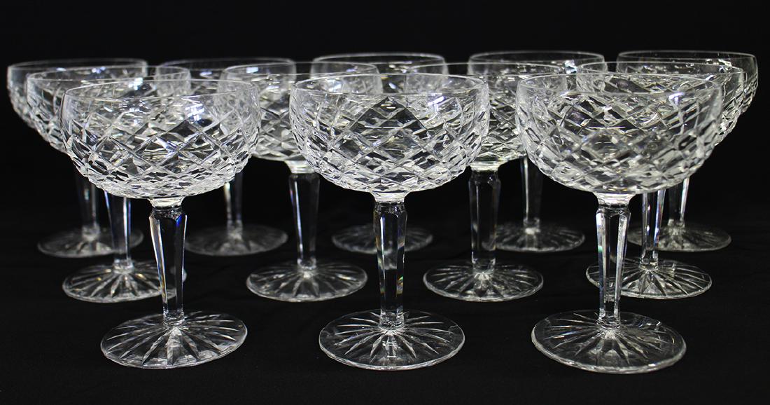 (12) WATERFORD CRYSTAL COMERAGH CHAMPAGNE GLASSES (1 of 2)