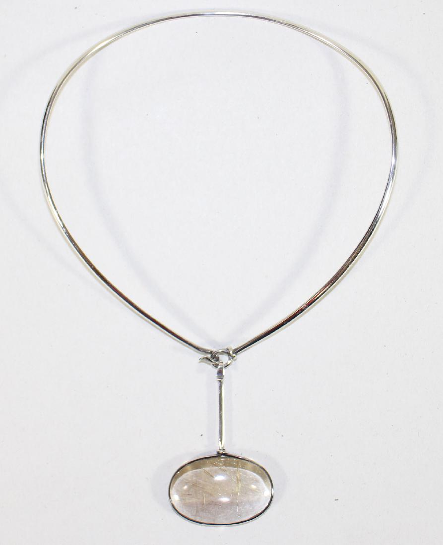 GEORG JENSEN TORUN STERLING QUARTZ NECKLACE (1 of 9)