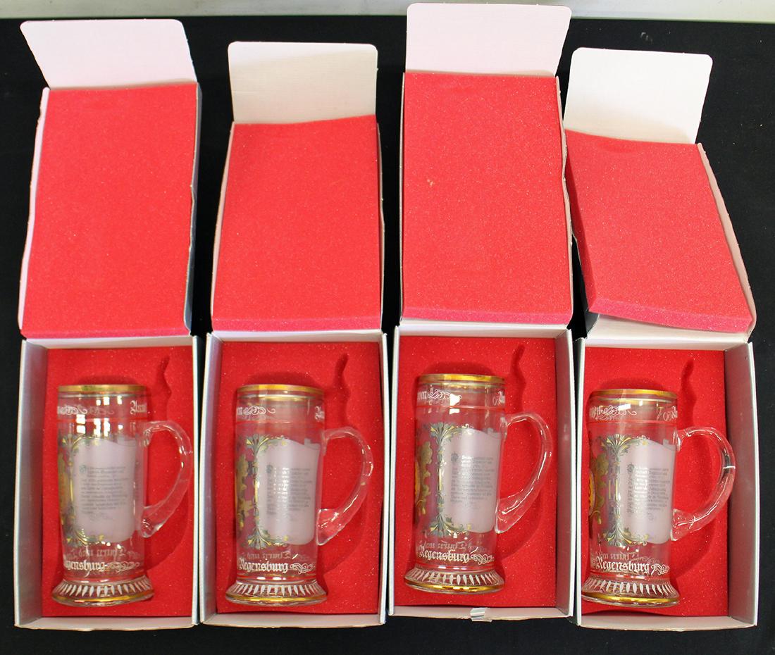 (4) GERMAN BEER STEIN GLASSES (1 of 4)