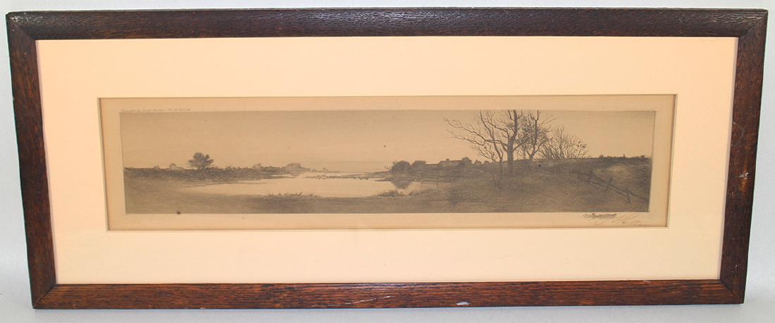 ANTIQUE LANDSCAPE ETCHING (1 of 3)