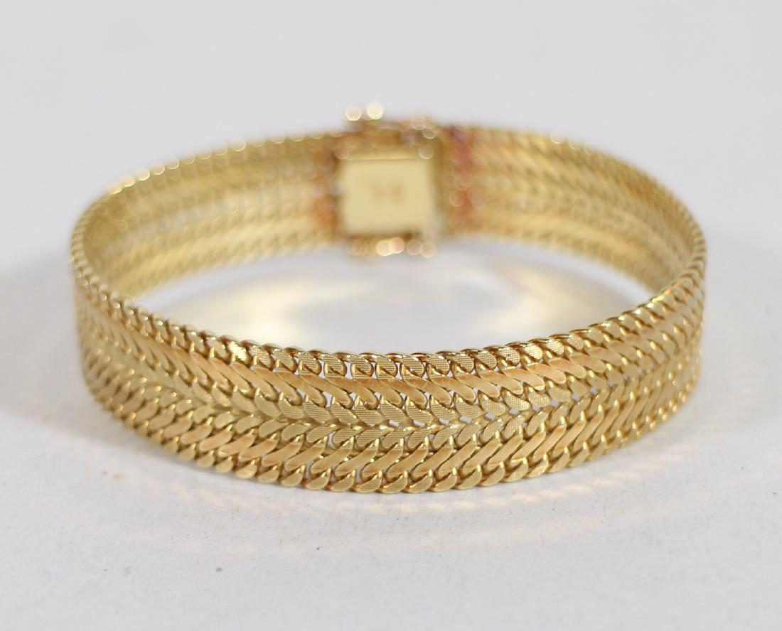 18K YELLOW GOLD MESH BRACELET (1 of 2)