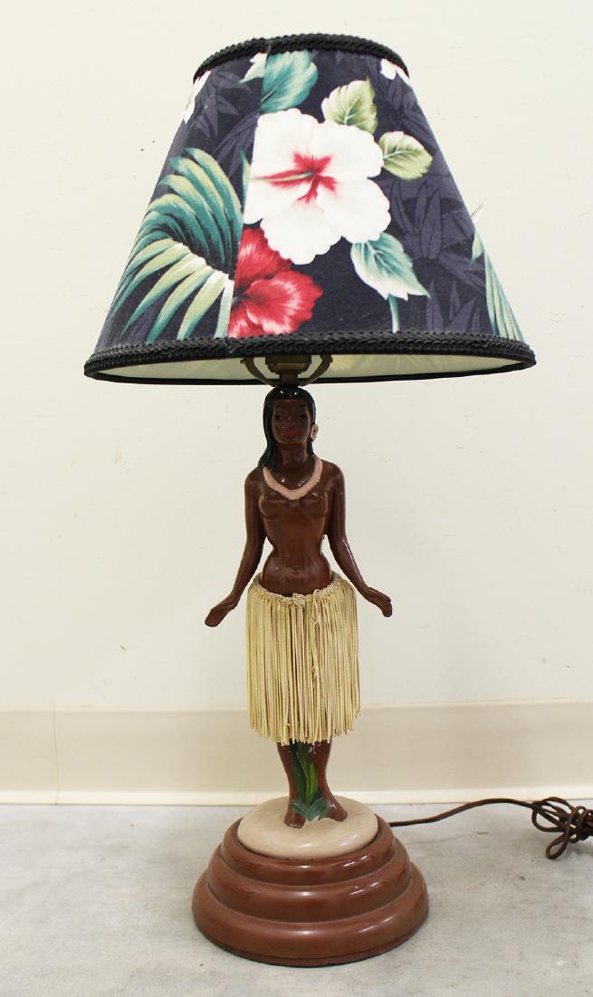 vintage hula girl lamp for sale