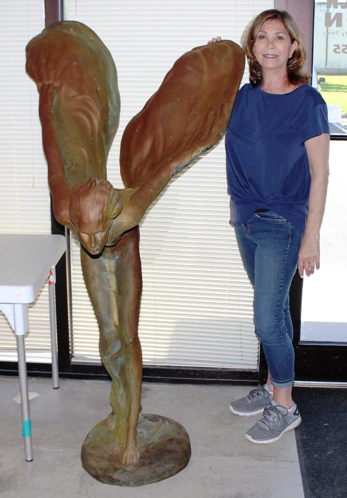 CHARLES SYKES "SPIRT OF ECSTASY" BRONZE SCULPTURE (1 of 8)