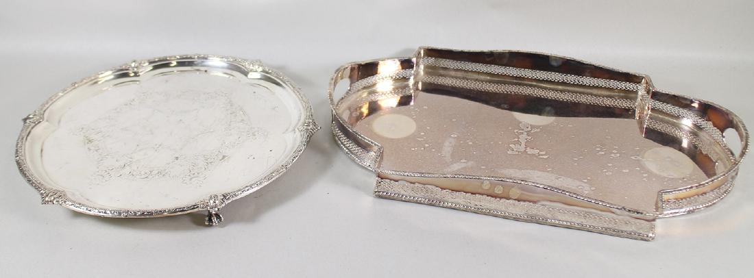 (2) ANTIQUE SILVERPLATE TRAYS (1 of 4)