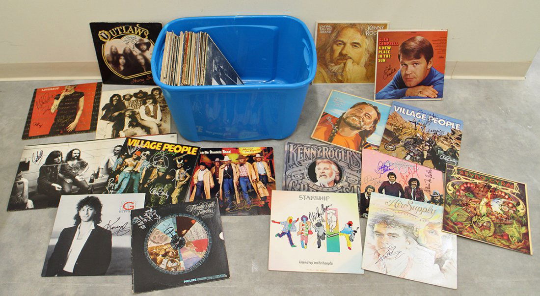 (50) AUTOGRAPHED RECORD ALBUMS (1 of 3)