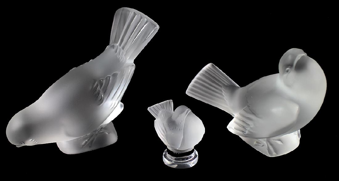(3) LALIQUE BIRDS (1 of 2)