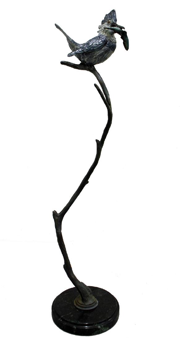 GEOFFREY SMITH BRONZE KINGFISHER BIRD SCULPTURE (1 of 5)