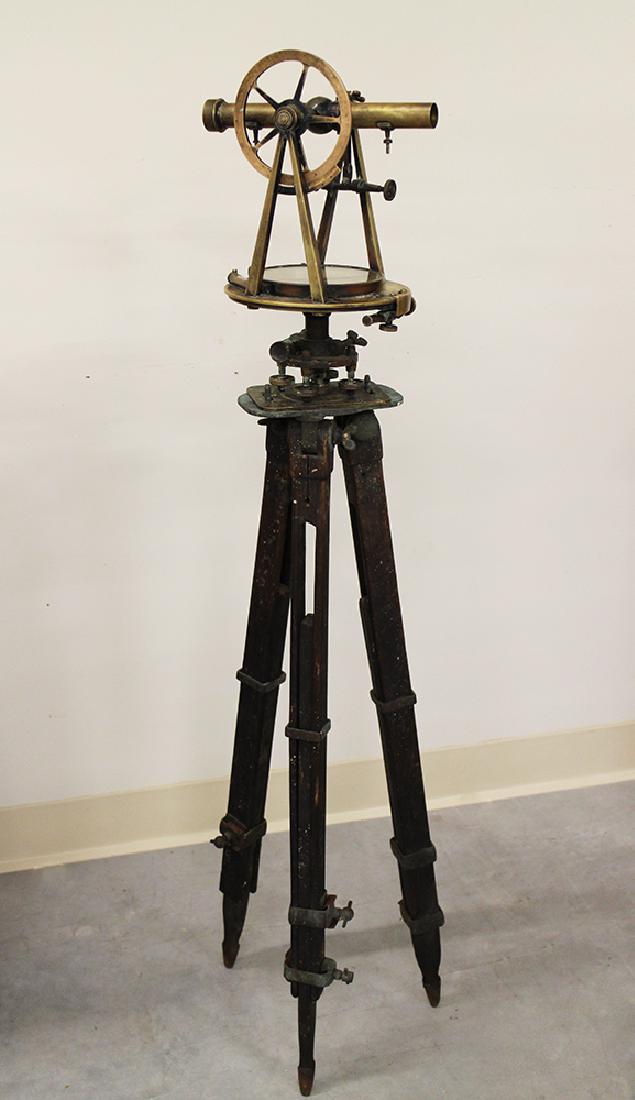 EDMUND DRAPER SURVEYOR'S TRANSIT & TRIPOD (1 of 5)