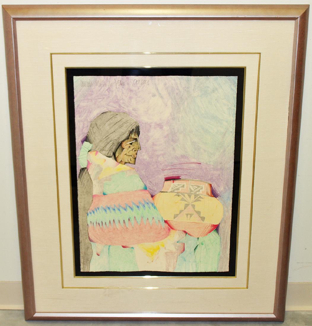 AMADO MAURILLO PENA MIXED MEDIA PAINTING (1 of 2)