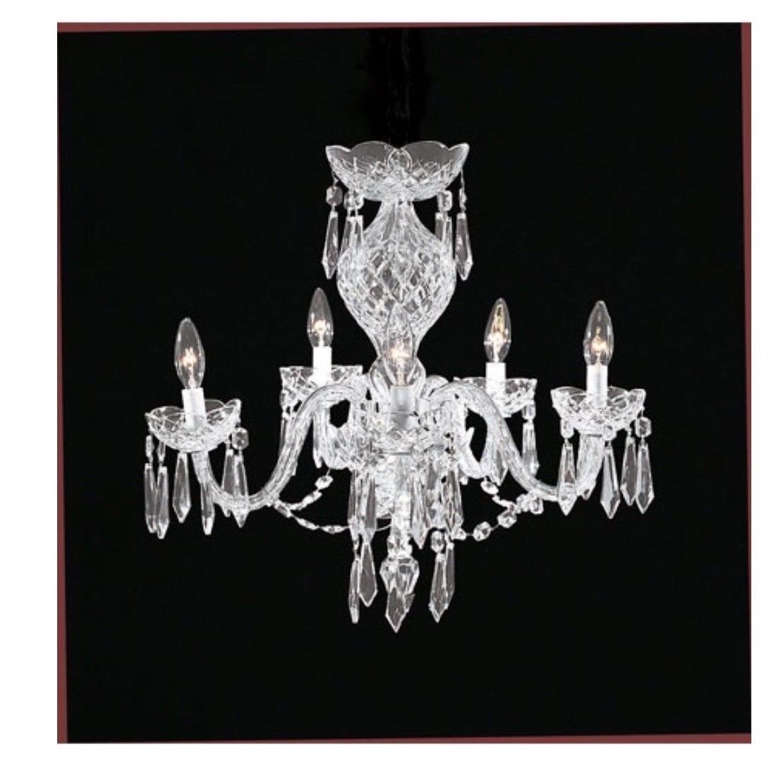 WATERFORD 5 ARM CHANDELIER B5 - UNASSEMBLED (1 of 4)
