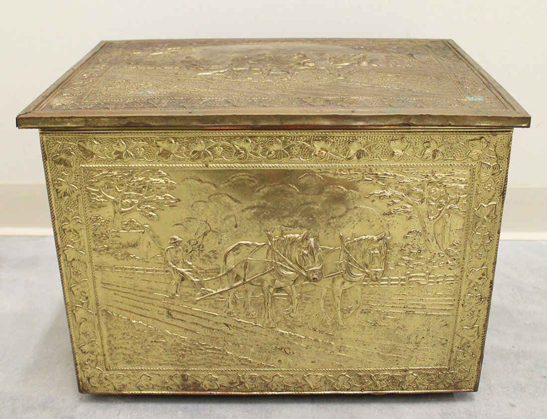 VINTAGE BRASS FIREBOX (1 of 3)