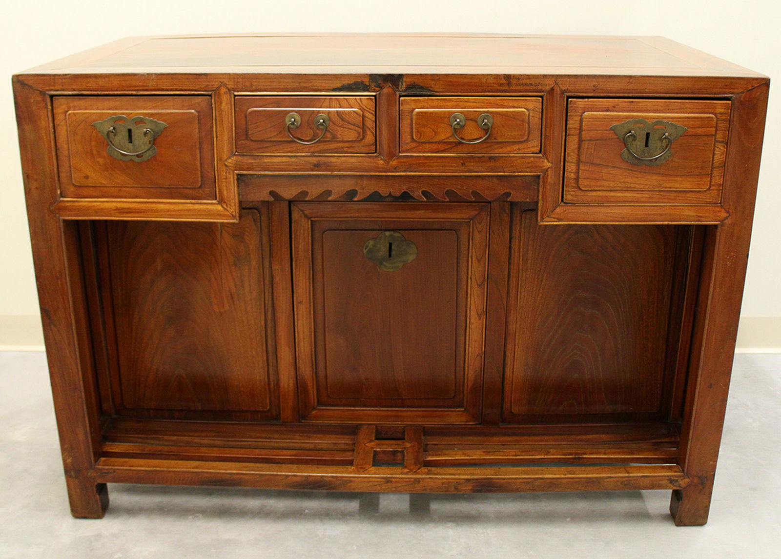 CHINESE WOOD CABINET TABLE (1 of 3)