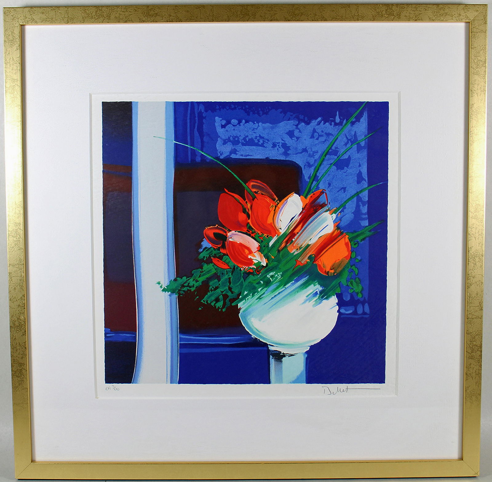 EMILE BELLET "LE BOUQUET BLEU" LITHOGRAPH (1 of 3)