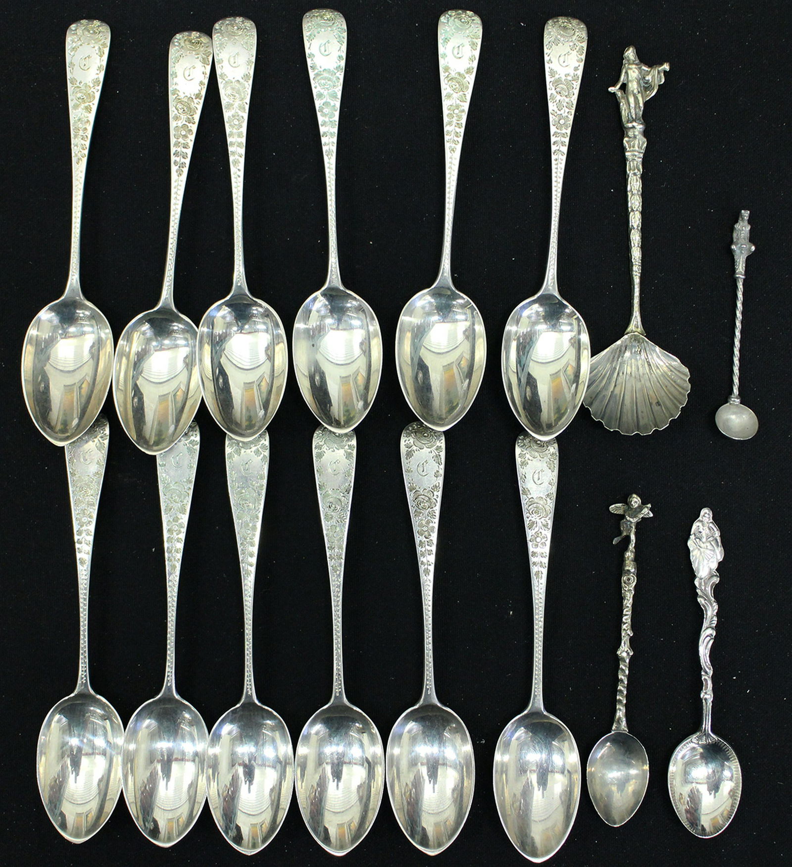 (12) VICTORIAN STERLING SILVER SPOONS & MORE (1 of 3)