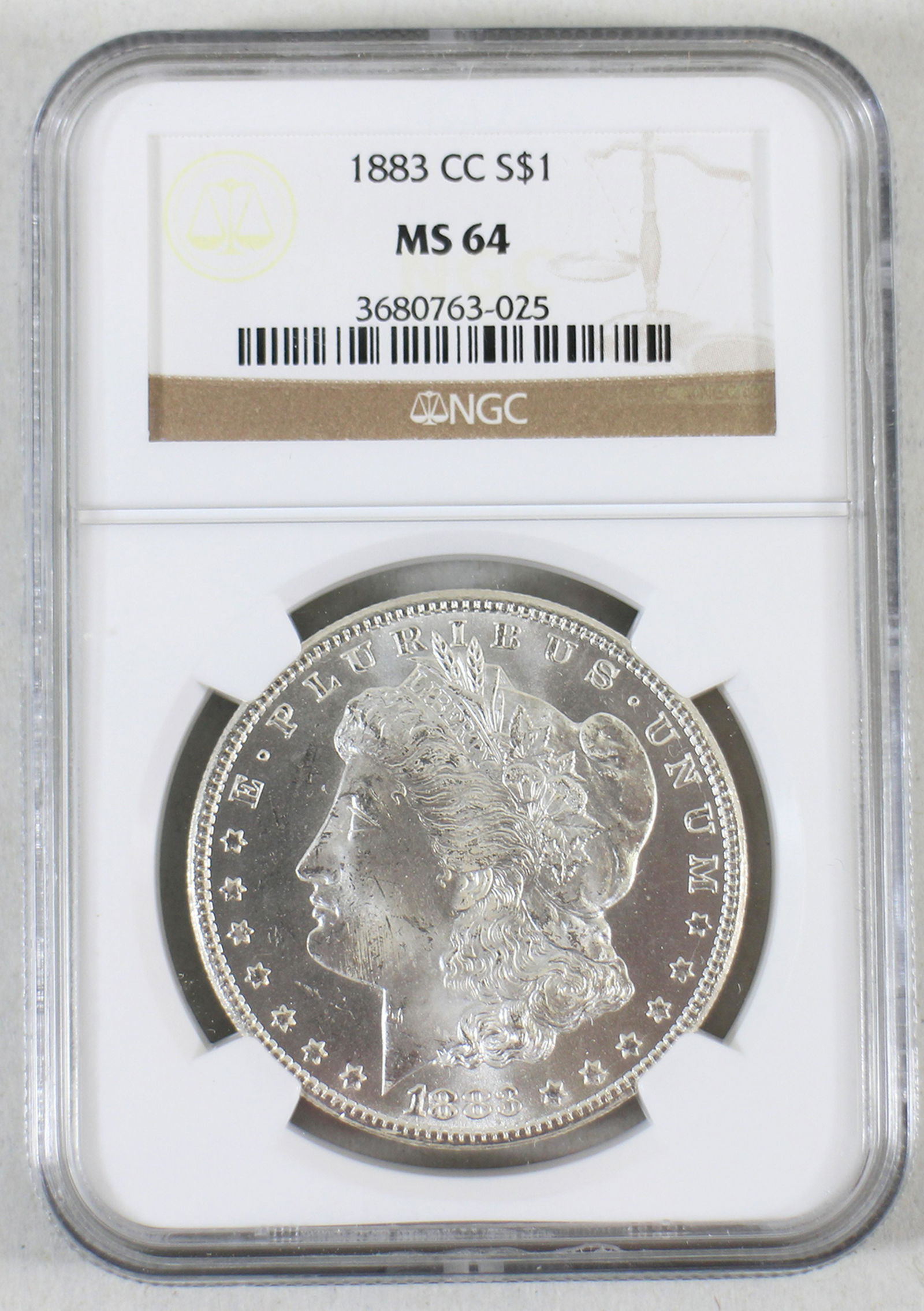 MS64 1883 CARSON CITY MORGAN DOLLAR (1 of 2)