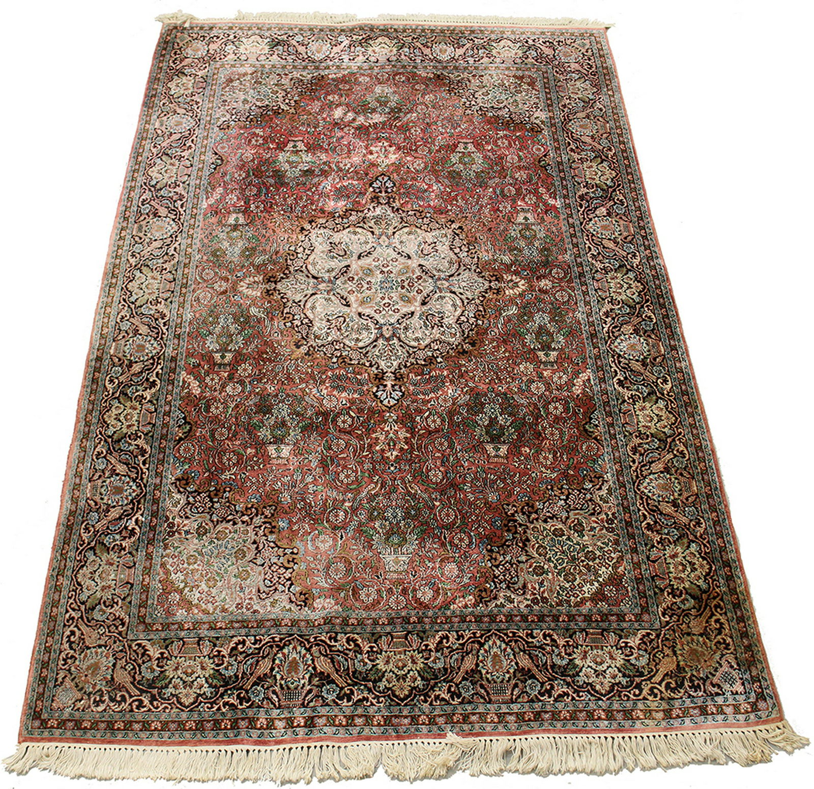 ORIENTAL SILK RUG 9' 8" x 6' (1 of 6)