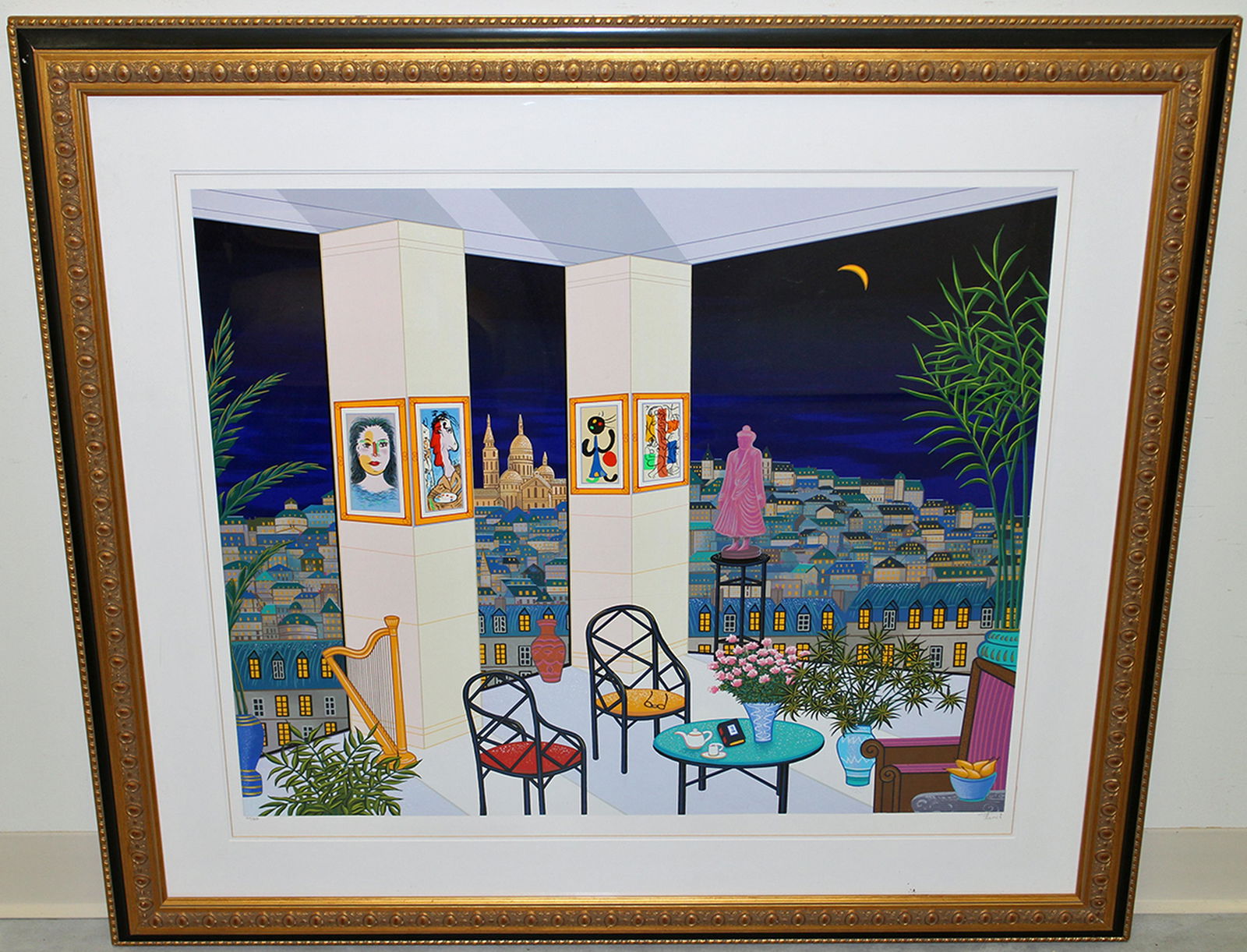 FANCH LEDAN "INTERIOR WITH BUDDHA" SERIGRAPH (1 of 4)