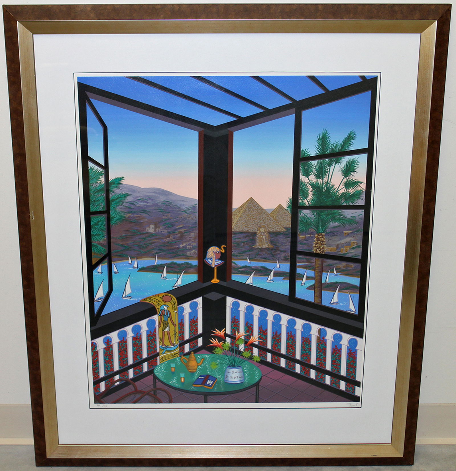 Fanch Ledan /"Chicago Nights II/" Serigraph on LE Hand Signed Art