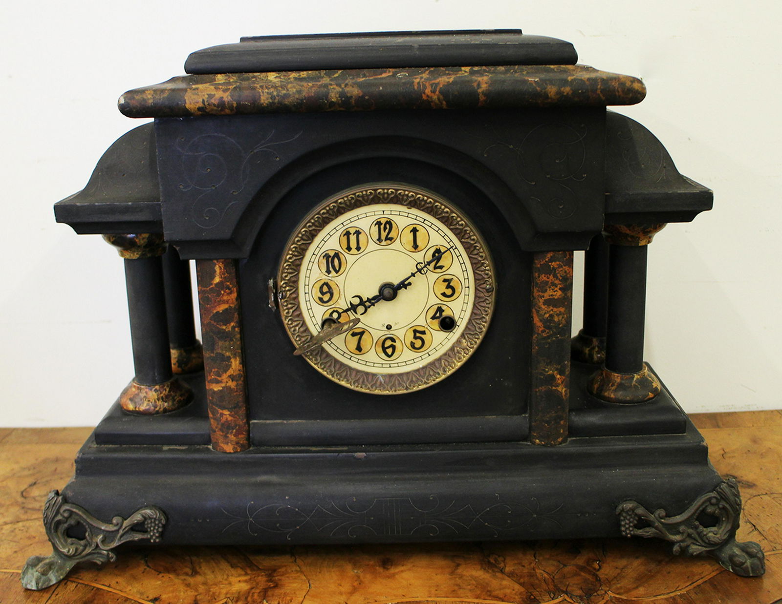 ANTIQUE MANTLE CLOCK - JEROME & CO. (1 of 5)
