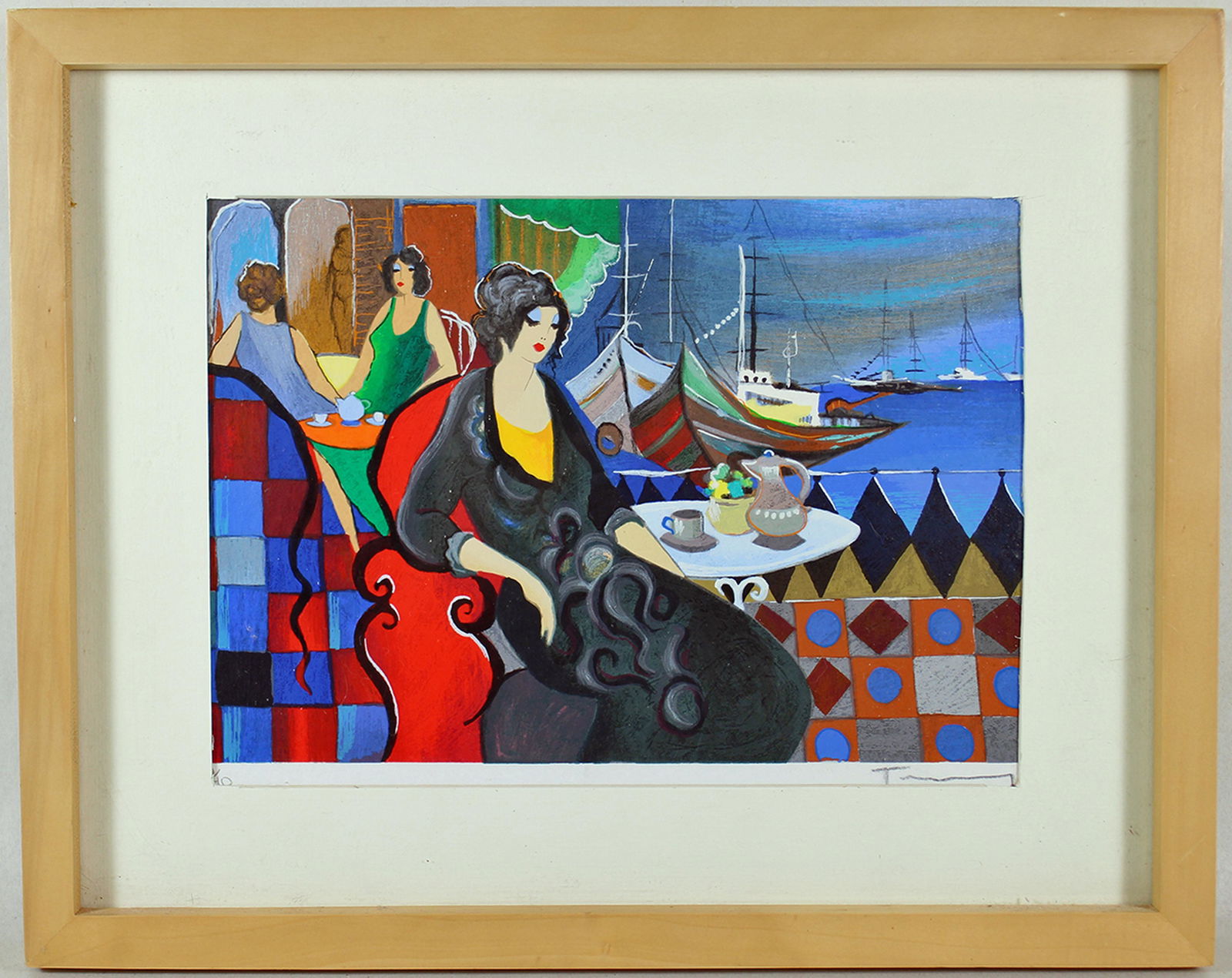 ITZCHAK TARKAY "VIEW OF THE HARBOR" SERIGRAPH (1 of 4)