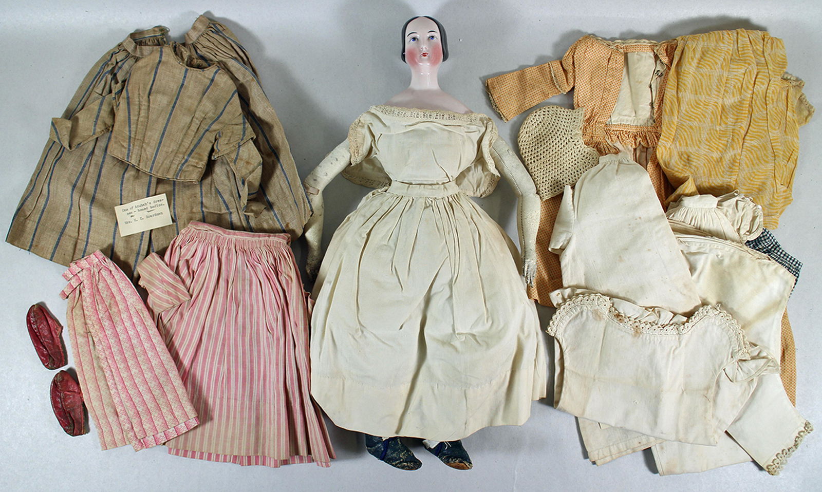 c1840 GERMAN CHINA HEAD DOLL WITH BUN (1 of 9)