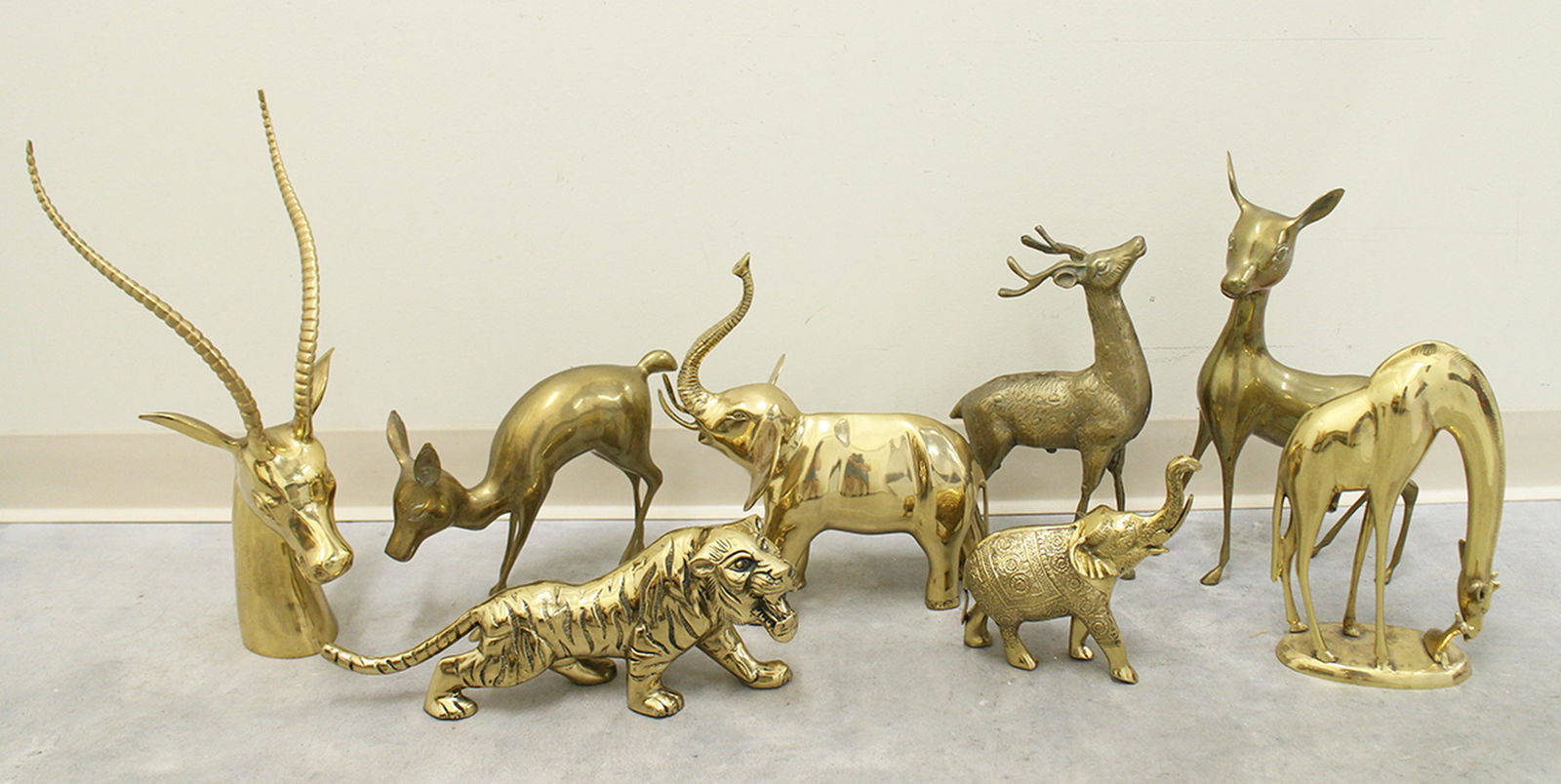 VINTAGE BRASS AFRICAN ANIMALS (1 of 1)
