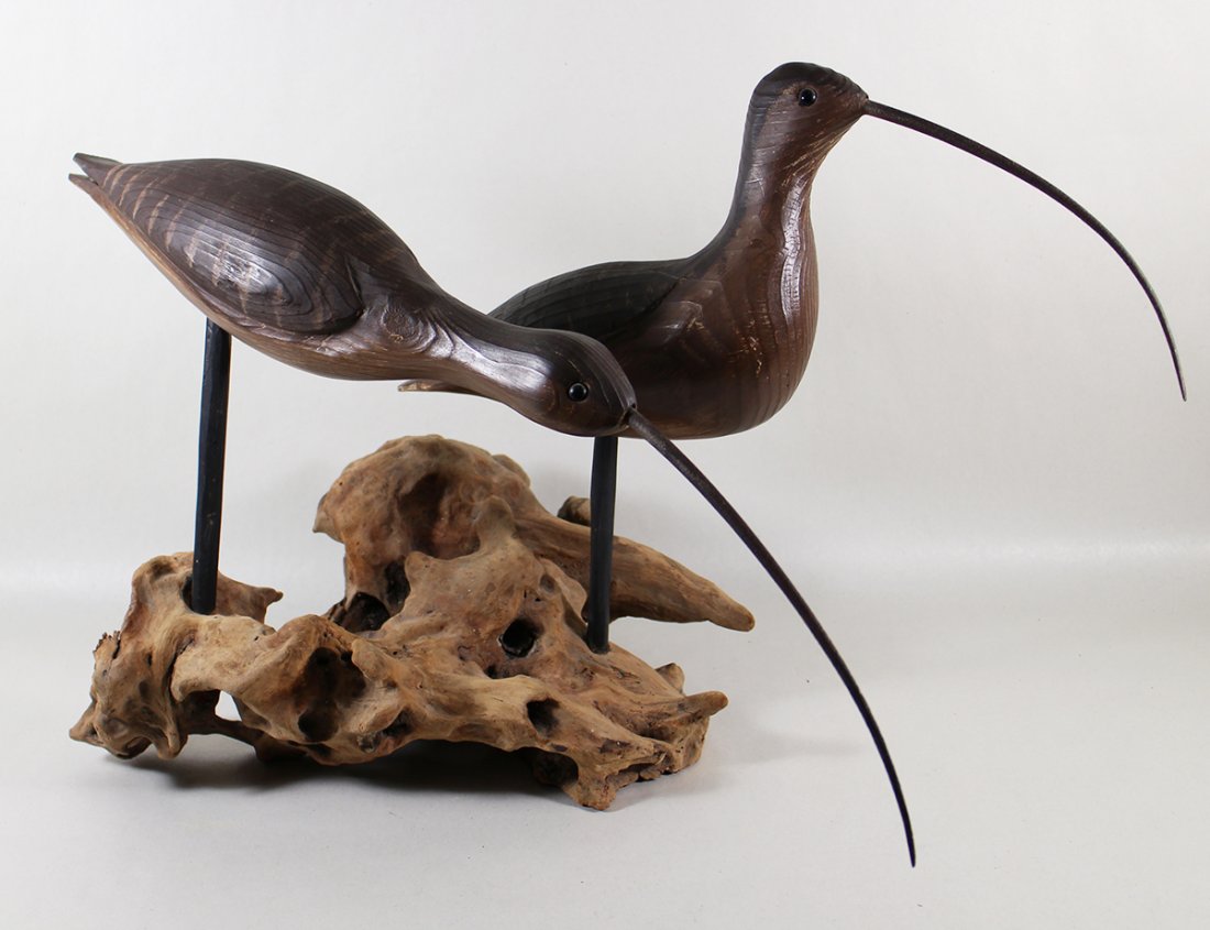 SHORE BIRD DECOY ON DRIFTWOOD (1 of 3)