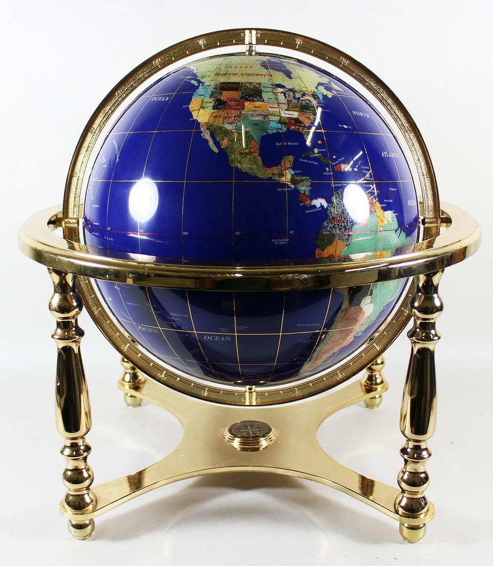 INLAID STONE GLOBE (1 of 4)