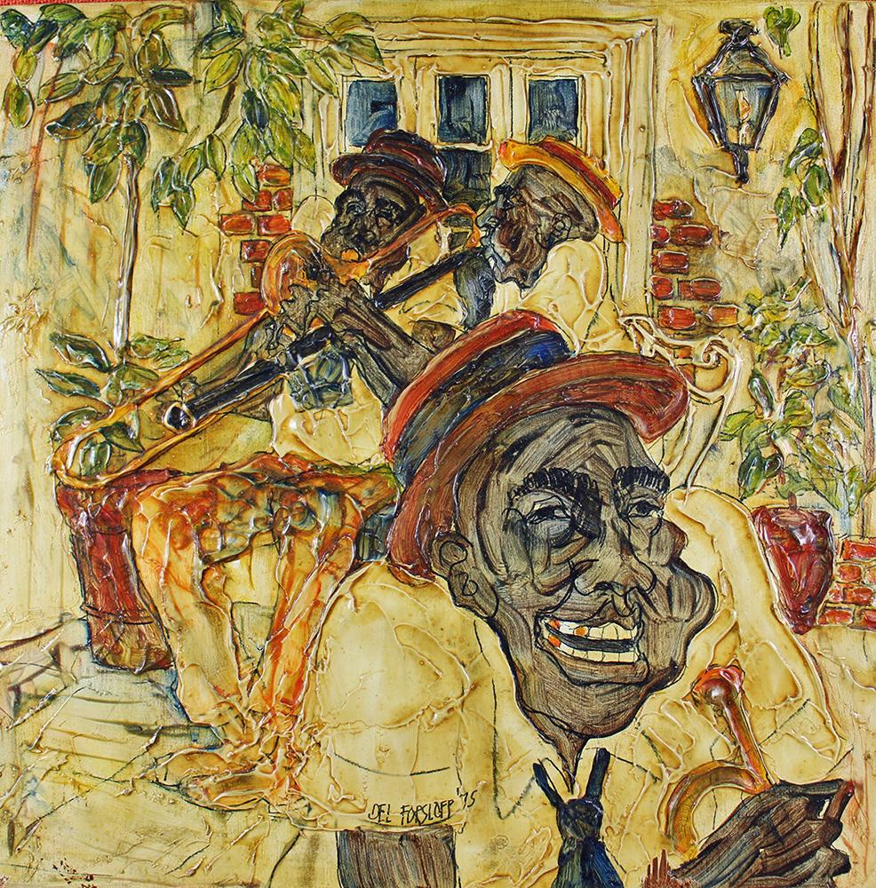 DEL FORSLOFF JAZZ PLAYERS PAINTING (1 of 3)