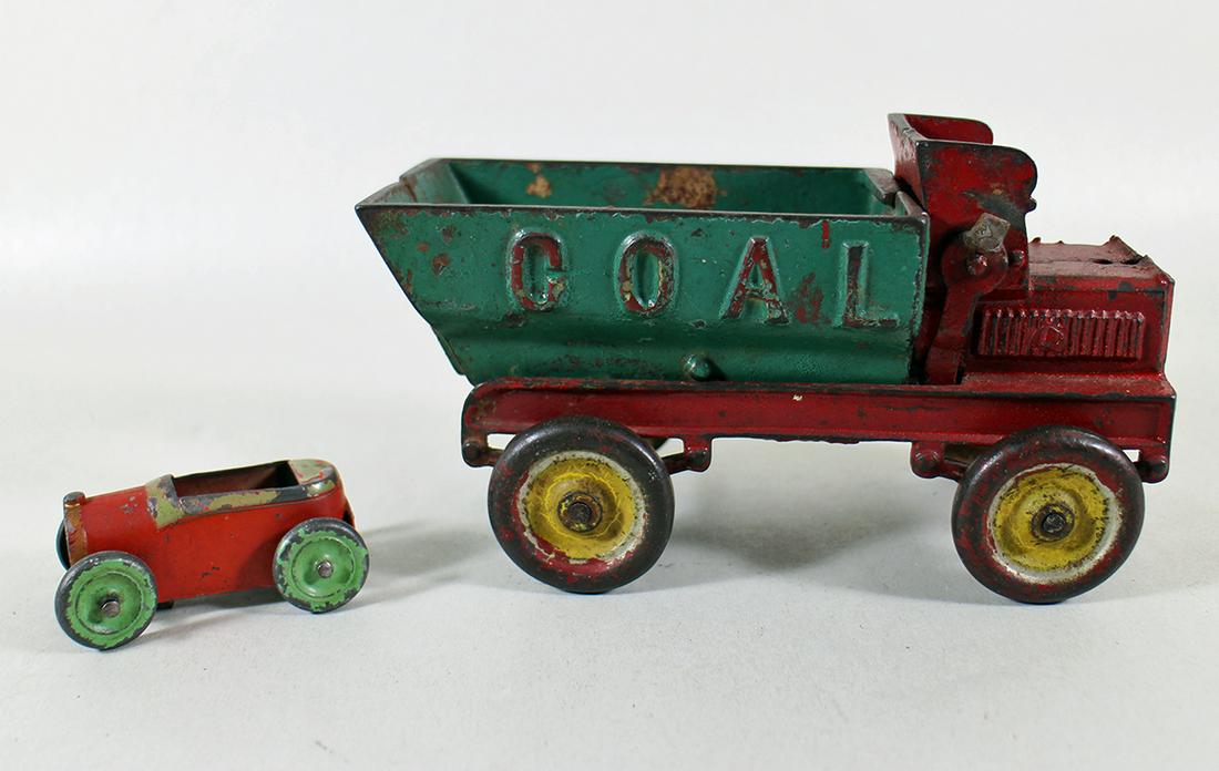 KENTON CAST IRON COAL DUMP TRUCK & TOOTSIETOY (1 of 3)