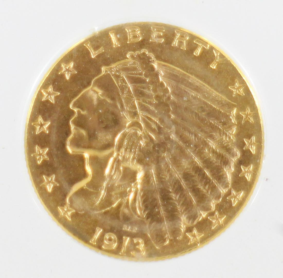 1913 $2.50 GOLD INDIAN HEAD COIN (1 of 4)