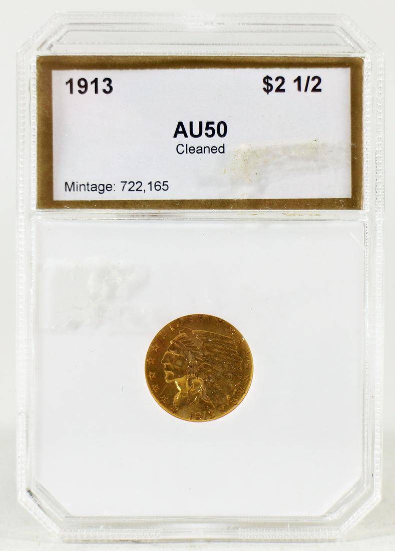 1913 $2.50 GOLD INDIAN HEAD COIN (1 of 4)