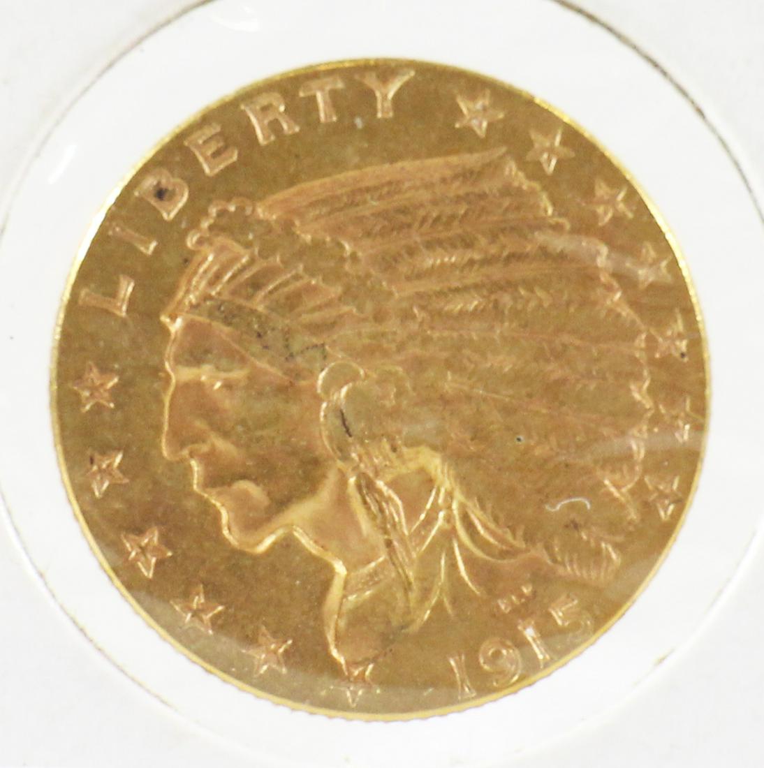 1915 $2.50 GOLD INDIAN HEAD COIN (1 of 2)