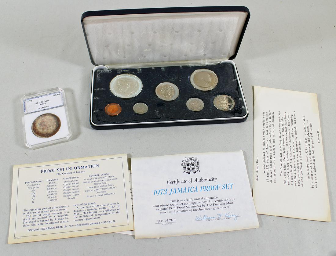 JAMAICA COIN SET & CANADIAN $5 COIN (1 of 3)