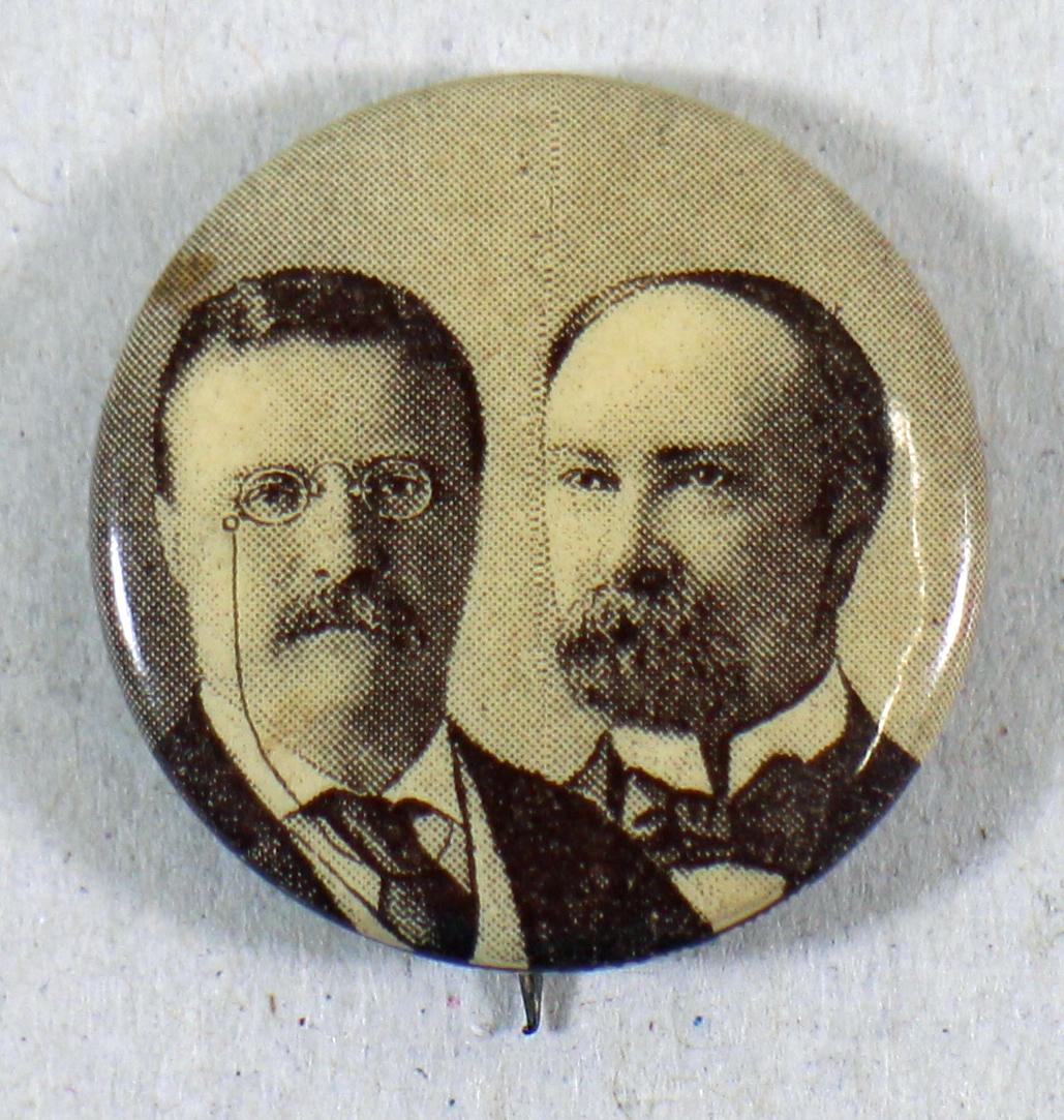 1904 ROOSEVELT FAIRBANKS JUGATE PIN BACK BUTTON (1 of 3)