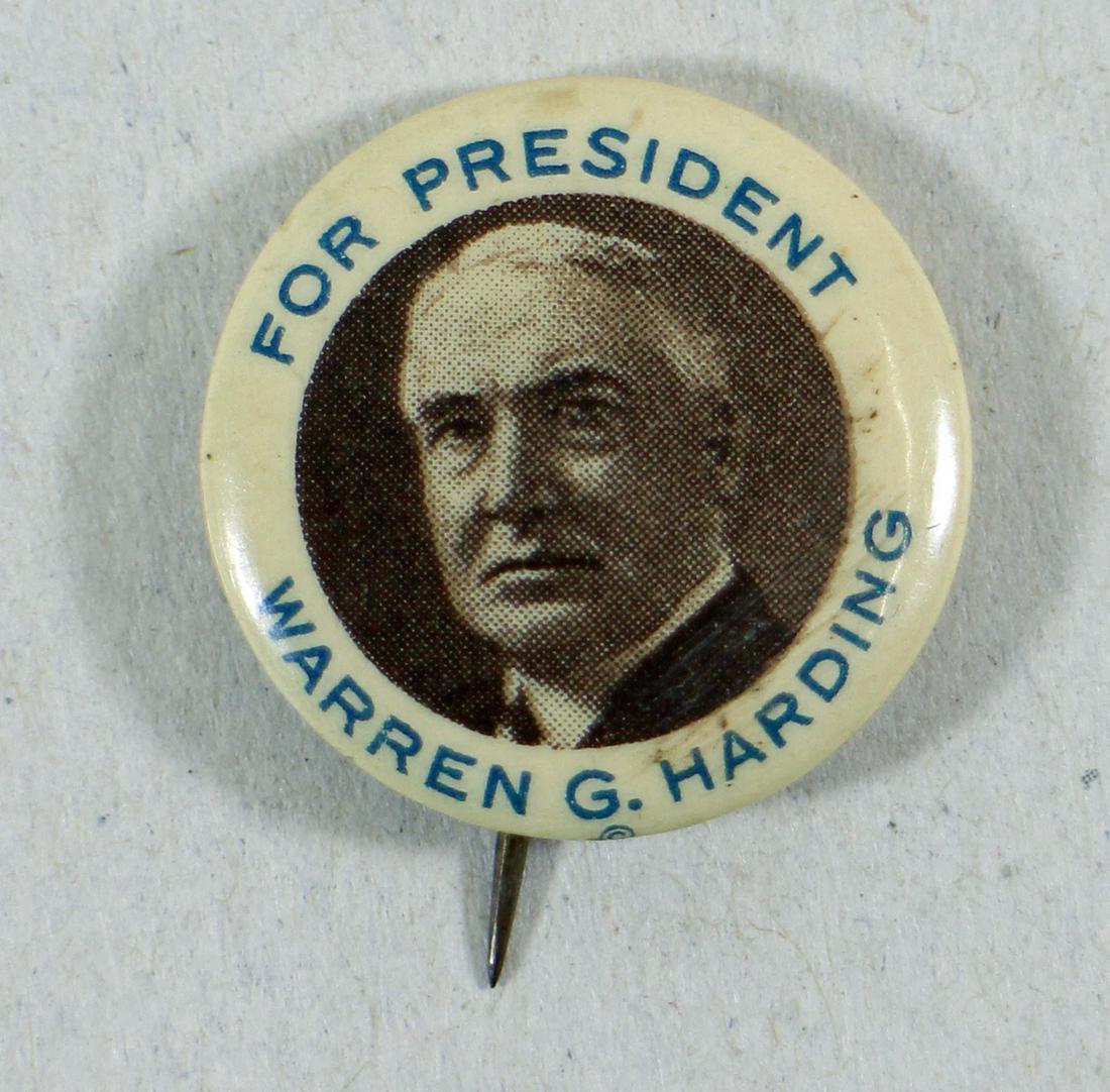 1920 WARREN G. HARDING PRESIDENTAL CAMPAIGN BUTTON (1 of 2)