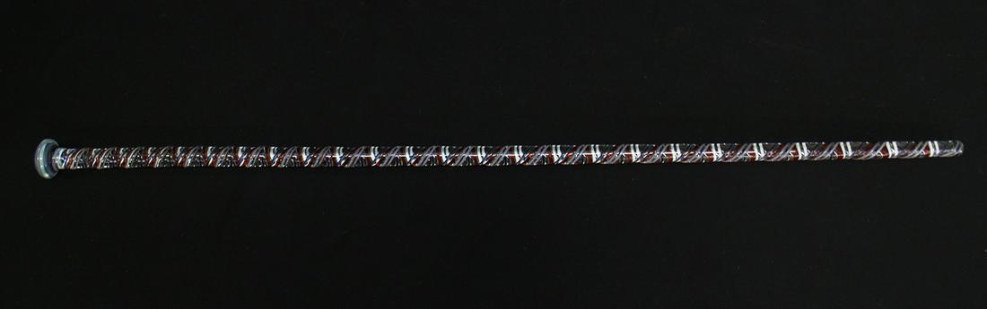 RED WHITE & BLUE SWIRL GLASS CANE (1 of 4)