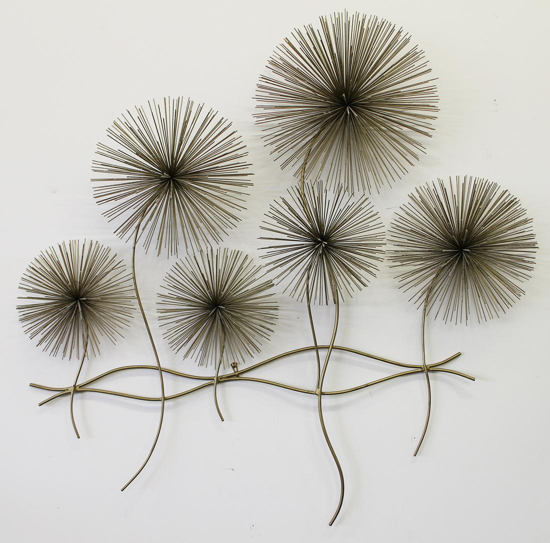 MID CENTURY DANDELION WALL SCULPTURE (1 of 2)