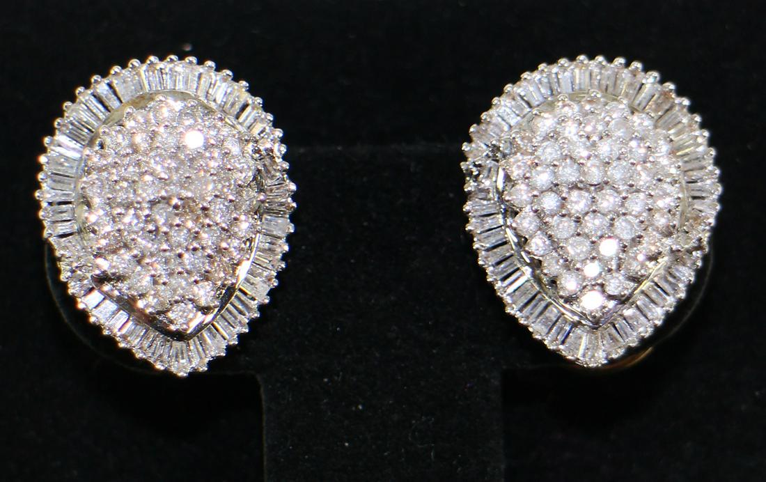 14K 2.00 CARAT DIAMOND EARRINGS (1 of 3)