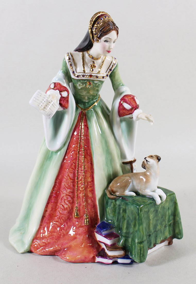 ROYAL DOULTON LADY JANE GREY FIGURINE W/ BOX: Royal Doulton Lady Jane Grey figurine # 3680 numbered 2636 with box. Measures 8" tall.