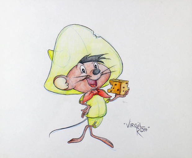 Virgil Ross - Speedy Gonzales and Sylvester Model Sheet Drawing