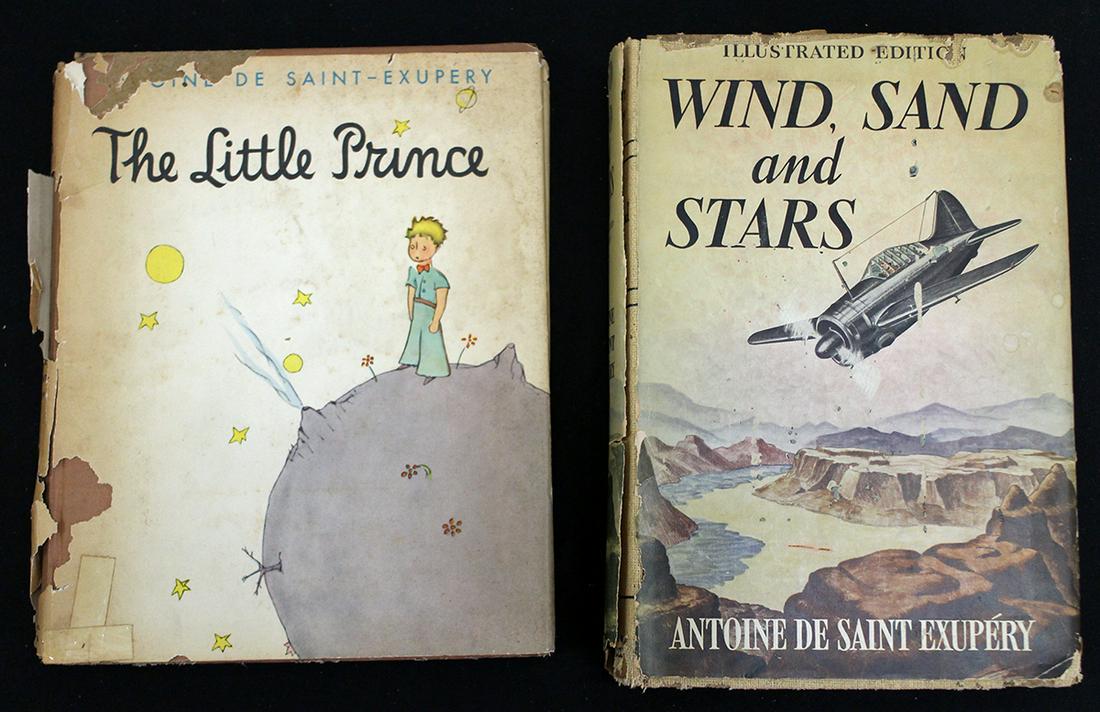 ANTOINE DE SAINT-EXUPERY THE LITTLE PRICE & SIGNED: Collection of two books by Antoine De Saint Exupery to include, The Little Prince printed by Reynal & Hitchcock New York and a signed copy of Wind, Sand and Stars.